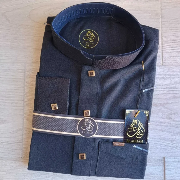 قميص الأدهم شتوي - موتيف - كول مفتوح